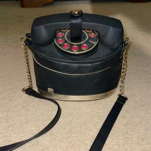 Betsy Johnson Rotary Phone Crossbody Purse w/ Handset - LIKE NEW